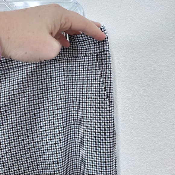 Lafayette 148 Women's Manhattan Blue Brown Plaid Career Office Dress Pant Size 8 - Picture 3 of 4